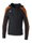 Erima Hooded Sweatshirt Evo Star (100% Polyester) black/orange men's