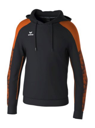 Erima Kapuzenpullover Evo Star (100% Polyester) schwarz/orange Herren