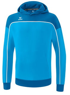 Erima Bluza z kapturem Hoodie Change (mieszanka bawełny) curacaoblau/biały Mężczyźni