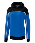 Erima Kapuzenpullover Hoodie Change (Baumwollmix) royalblau/schwarz Damen
