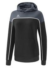 Erima Hoodie Change Hooded Sweatshirt (Cotton Blend) Black/Grey Women