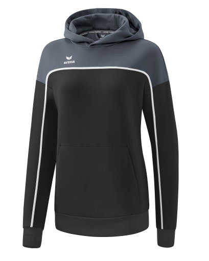 Erima Kapuzenpullover Hoodie Change (Baumwollmix) schwarz/grau Damen