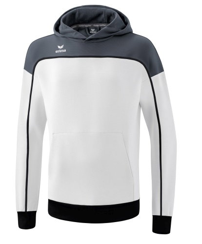 Erima Kapuzenpullover Hoodie Change (Baumwollmix) weiss/grau/schwarz Jungen
