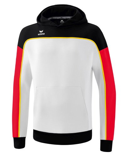 Erima Kapuzenpullover Hoodie Change (Baumwollmix) weiss/schwarz/rot Jungem