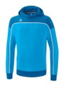 Erima Kapuzenpullover Hoodie Change (Baumwollmix) curacaoblau/weiss Jungen