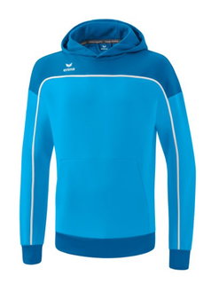 Erima Kapuzenpullover Hoodie Change (Baumwollmix) curacaoblau/weiss Jungen