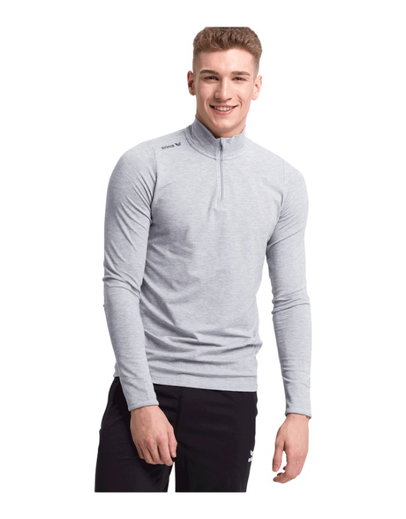 Erima Sport-Langarmschirt Rolli Half-Zip (weiches Stretchmaterial) grau Herren