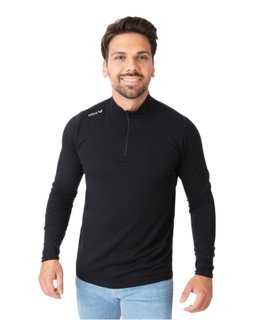Erima Sportowa koszulka z długim rękawem Rolli Half-Zip (miękki materiał elastyczny) czarna męska