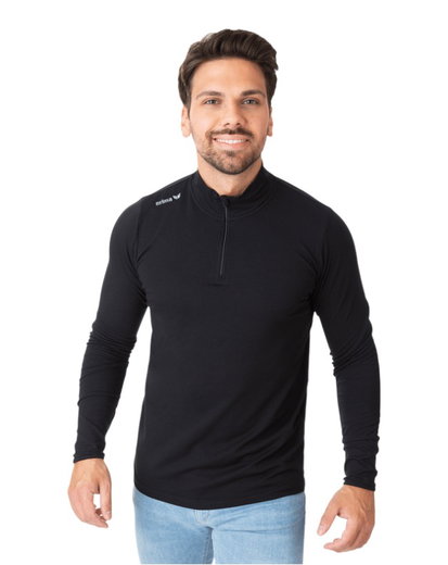Erima Sport-Langarmschirt Rolli Half-Zip (weiches Stretchmaterial) schwarz Herren