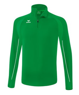 Erima Sport-Langarmshirt Liga Star Trainingstop (strapazierfähig Funktionsmaterial, Stehkragen) smaragdgrün/weiss Herren