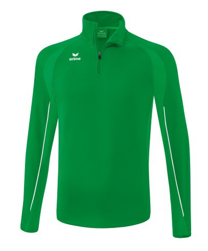 Erima Sport-Langarmshirt Liga Star Trainingstop (strapazierfähig Funktionsmaterial, Stehkragen) smaragdgrün/weiss Jungen