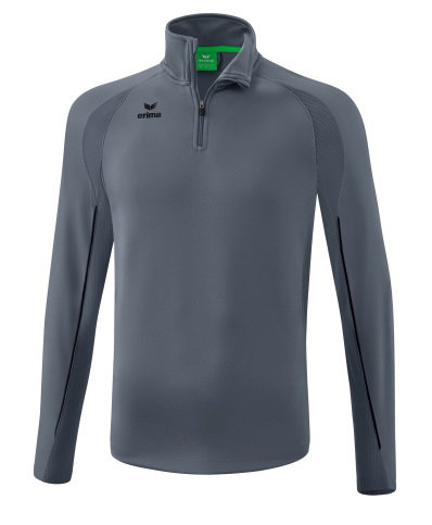 Erima Sport-Langarmshirt Liga Star Trainingstop (strapazierfähig Funktionsmaterial, Stehkragen) grau/schwarz Herren