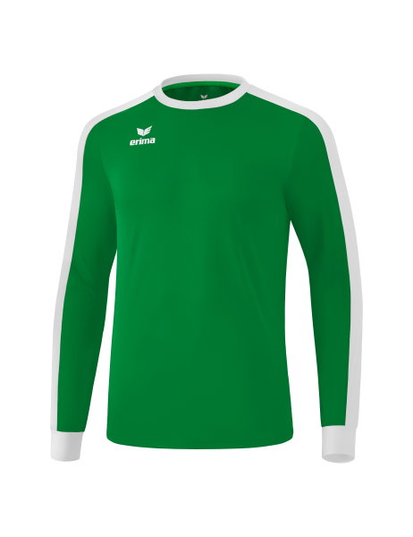 Erima Sport-Langarmshirt Trikot Retro Star (100% Polyester) smaragdgrün/weiss Herren