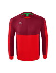 Erima Sport-Langarmshirt Six Wings Sweatshirt (Baumwollmix, funktionell) rot/bordeaux Herren