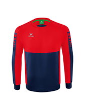 Erima Sport Long Sleeve Six Wings Sweatshirt (Cotton blend, functional) navy blue/red Men