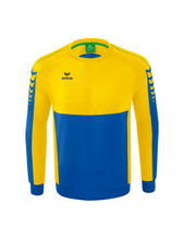 Erima Sport Long Sleeve Six Wings Sweatshirt (Cotton Blend, Functional) Navy Blue/Yellow Boys