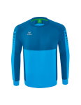 Erima Sport-Langarmshirt Six Wings Sweatshirt (Baumwollmix, funktionell) curacaoblau Jungen