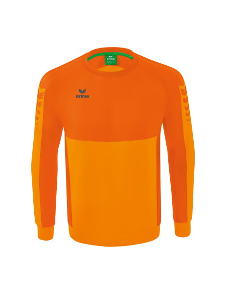 Erima Sport-Langarmshirt Six Wings Sweatshirt (Baumwollmix, funktionell) orange Jungen