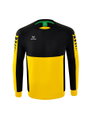 Erima Sport-Langarmshirt Six Wings Sweatshirt (Baumwollmix, funktionell) gelb/schwarz Herren