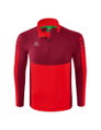 Erima Sport-Langarmshirt Six Wings Trainingstop (100% Polyester, Stehkragen, 1/2 Zip) rot/bordeaux Herren