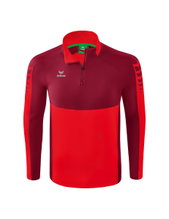 Erima Sport Long Sleeve Six Wings Training Top (100% Polyester, Stand-up Collar, 1/2 Zip) Red/Bordeaux Men