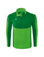 Erima Sport-Langarmshirt Six Wings Trainingstop (100% Polyester, Stehkragen, 1/2 Zip) grün/smaragd Herren