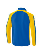 Erima Sport Long Sleeve Six Wings Training Top (100% Polyester, Stand-up Collar, 1/2 Zip) Navy Blue/Yellow Men