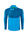 Erima Sport-Langarmshirt Six Wings Trainingstop (100% Polyester, Stehkragen, 1/2 Zip) curacaoblau Herren