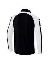 Erima Sport Long Sleeve Six Wings Training Top (100% Polyester, Stand-up Collar, 1/2 Zip) Black/White Men