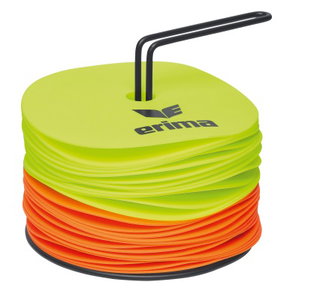 Erima Markierungsscheiben Set neongelb/orange (24 Scheiben)