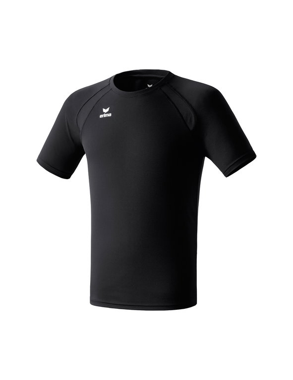Erima Sport-Tshirt Basic Performance (100% Polyester, Mesh-Einsätze) schwarz Herren