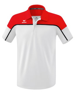 Erima Sport-Polo Change (100% rec. Polyester, schnelltrocknend Funktionsmaterial) weiss/rot Herren