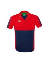 Erima Sport-Polo Six Wings (100% Polyester, schnelltrocknend, angenehmes Tragegefühl) navyblau/rot Herren