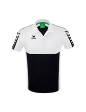 Erima Sport-Polo Six Wings (100% Polyester, quick-drying, comfortable to wear) black/white Men
