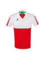 Erima Sport-Polo Six Wings (100% Polyester, schnelltrocknend, angenehmes Tragegefühl) rot/weiss Herren