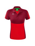 Erima Sport-Polo Six Wings (100% Polyester, taillierter Schnitt, schnelltrocknend) rot/bordeaux Damen
