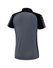 Erima Sport-Polo Six Wings (100% Polyester, taillierter Schnitt, schnelltrocknend) grau/schwarz Damen