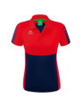 Erima Sport-Polo Six Wings (100% Polyester, taillierter Schnitt, schnelltrocknend) navyblau/rot Damen