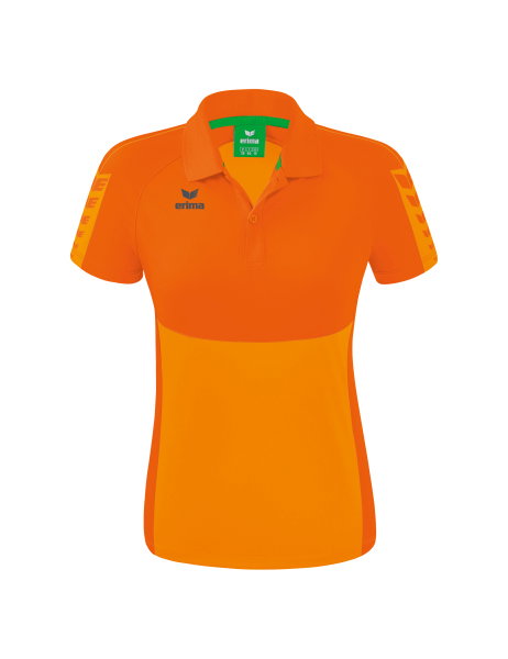 Erima Sport Polo Six Wings (100% Polyester, tailored cut, quick-drying) orange Women