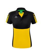 Erima Sport-Polo Six Wings (100% Polyester, tailored cut, quick-drying) yellow/black Women