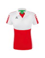 Erima Sport-Polo Six Wings (100% Polyester, taillierter Schnitt, schnelltrocknend) rot/weiss Damen