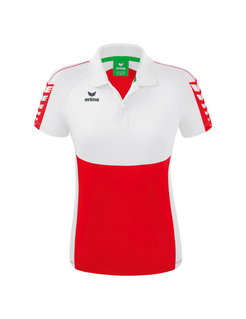 Erima Sport Polo Six Wings (100% Polyester, tailored cut, quick-drying) red/white Women