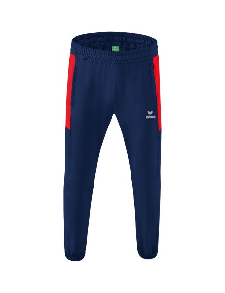 Erima Trainingshose (Präsentation) Team lang (100% Polyester, leicht, moderner schmaler Schnitt) navyblau/rot Jungen