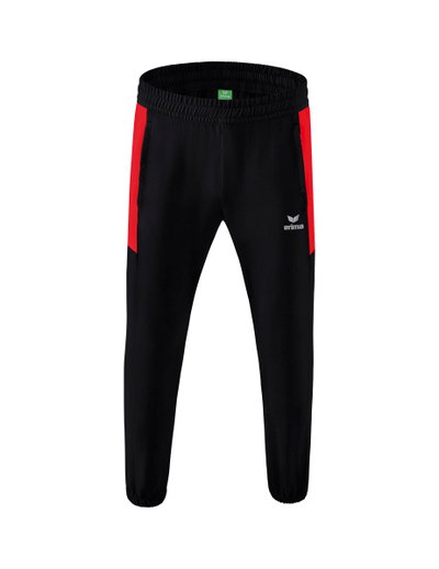 Erima Trainingshose (Präsentation) Team lang (100% Polyester, leicht, moderner schmaler Schnitt) schwarz/rot Herren