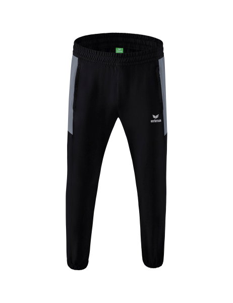 Erima Trainingshose (Präsentation) Team lang (100% Polyester, leicht, moderner schmaler Schnitt) schwarz/grau Herren