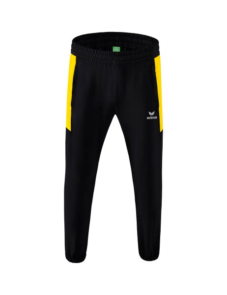 Erima Trainingshose (Präsentation) Team lang (100% Polyester, leicht, moderner schmaler Schnitt) schwarz/gelb Jungen