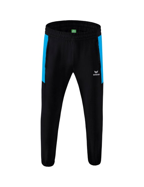 Erima Trainingshose (Präsentation) Team lang (100% Polyester, leicht, moderner schmaler Schnitt) schwarz/curacaoblau Herren