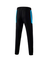 Erima Trainingshose (Präsentation) Team lang (100% Polyester, leicht, moderner schmaler Schnitt) schwarz/curacaoblau Herren