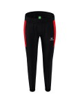 Erima Trainingshose (Präsentation) Team lang (100% Polyester, leicht, moderner schmaler Schnitt) schwarz/rot Damen
