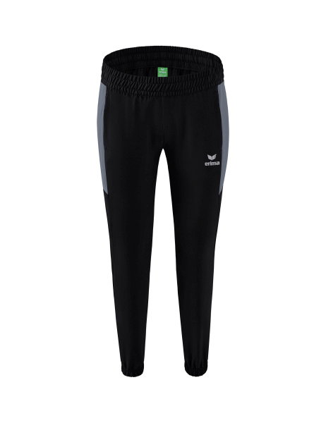 Erima Trainingshose (Präsentation) Team lang (100% Polyester, leicht, moderner schmaler Schnitt) schwarz/grau Damen
